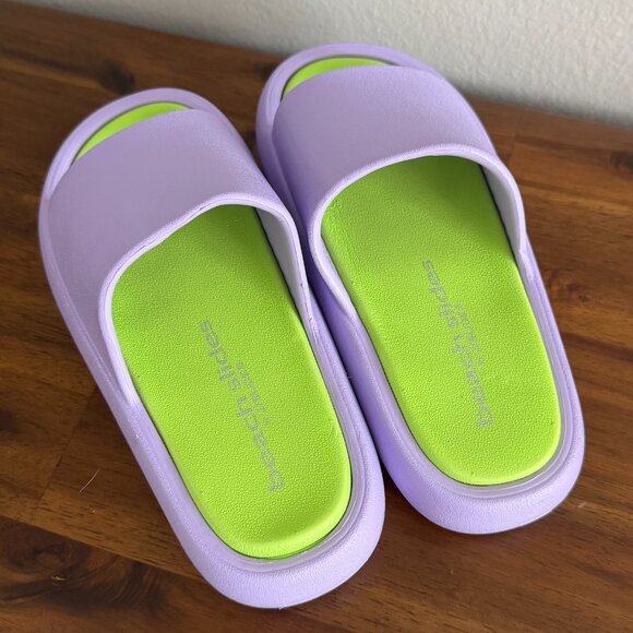J/SLIDES - Squish EVA Platform Slide in Lilac/Mint - Picture 2 of 6